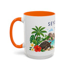 Seychelles Coffee Mug | Travel Destination Souvenir Gift | Accent Color Ceramic 11oz 15oz