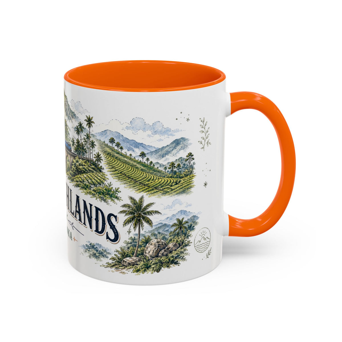 Ella Highlands Mug, Sri Lanka Travel Souvenir, Bucket List Gift, Accent Ceramic Coffee Mug 11oz 15oz