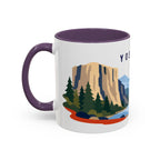 Yosemite Coffee Mug | Travel Destination Souvenir Gift | Accent Color Ceramic 11oz 15oz
