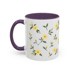 South Carolina Yellow Jessamine Mug, State Flower Floral Coffee Cup, 11oz Botanical Gift