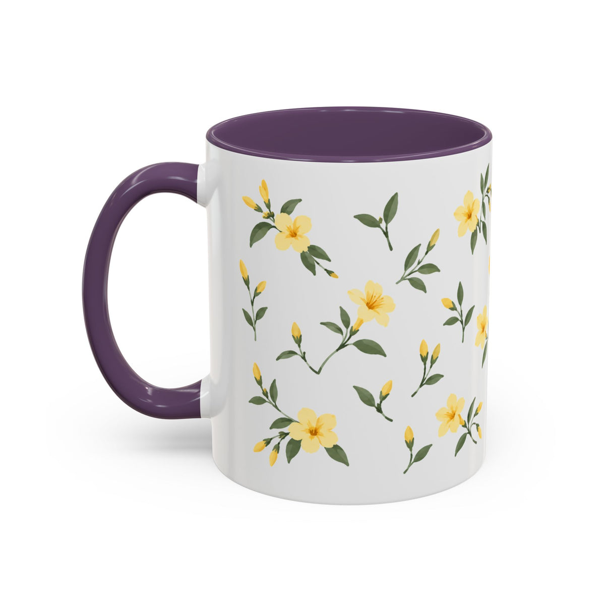 South Carolina Yellow Jessamine Mug, State Flower Floral Coffee Cup, 11oz Botanical Gift
