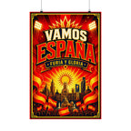 Spain World Cup Poster | Rally Fan Art Print | 2026 Soccer Wall Decor