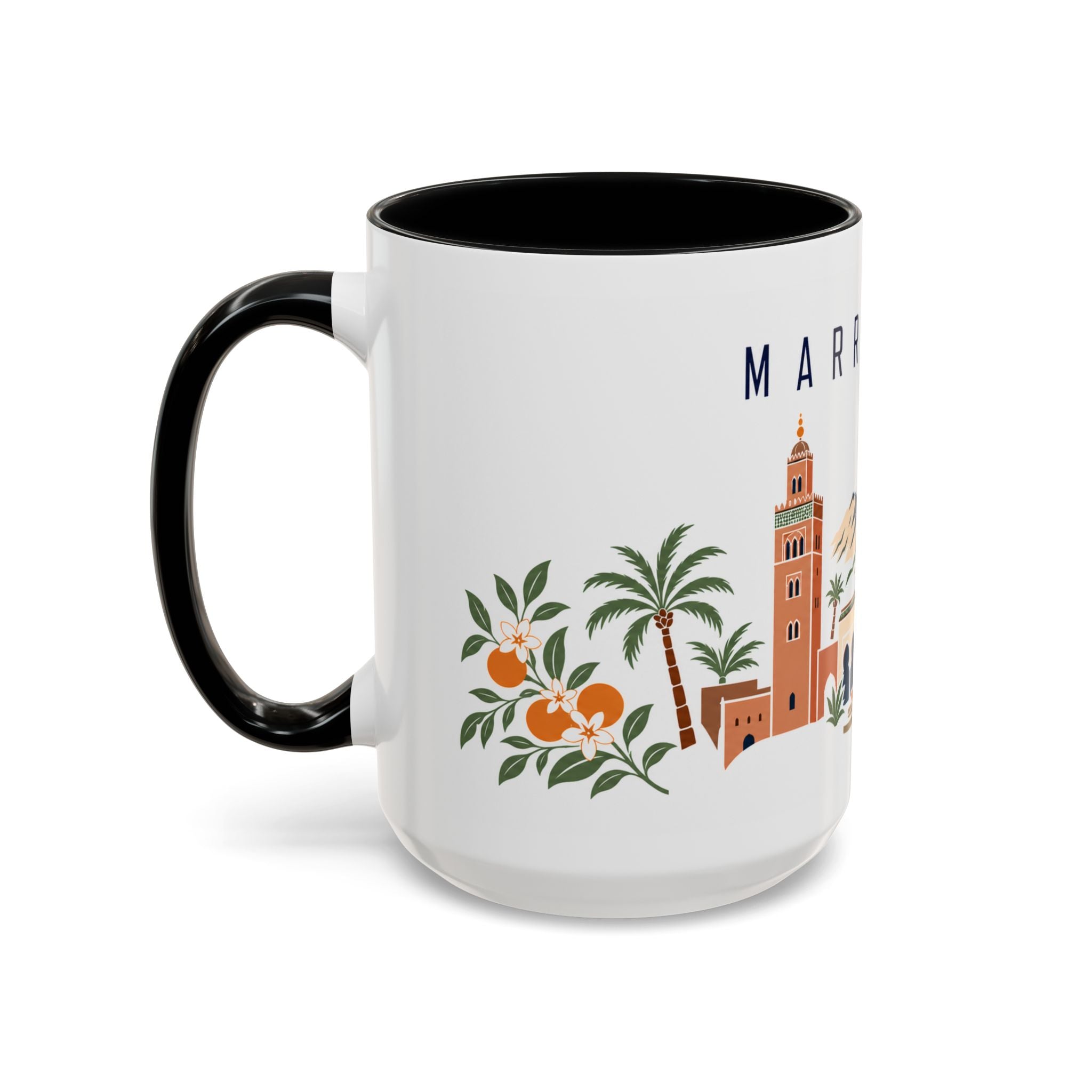 Marrakech Coffee Mug | Morocco Travel Souvenir | Porcelain Decal City Gift | 11oz 15oz Accent Mug