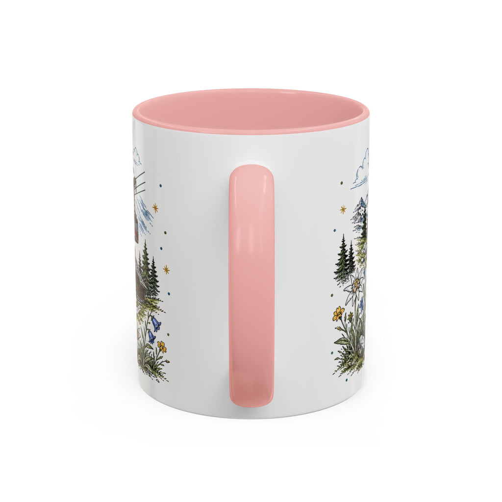 Swiss Alps Coffee Mug | Travel Destination Souvenir Gift | Accent Color Ceramic 11oz 15oz