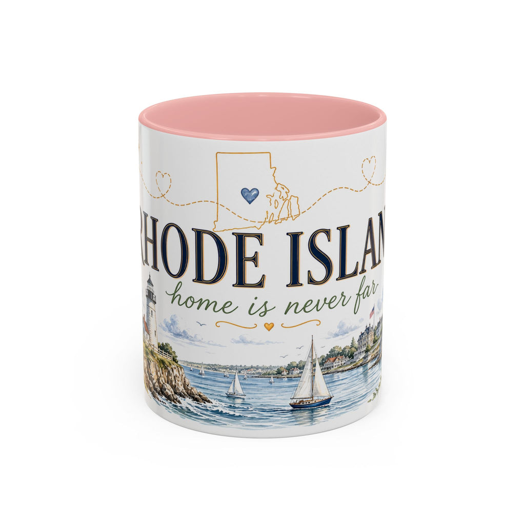 Rhode Island State Map Mug | Botanical Seaside Accent Cup (11oz or 15oz)