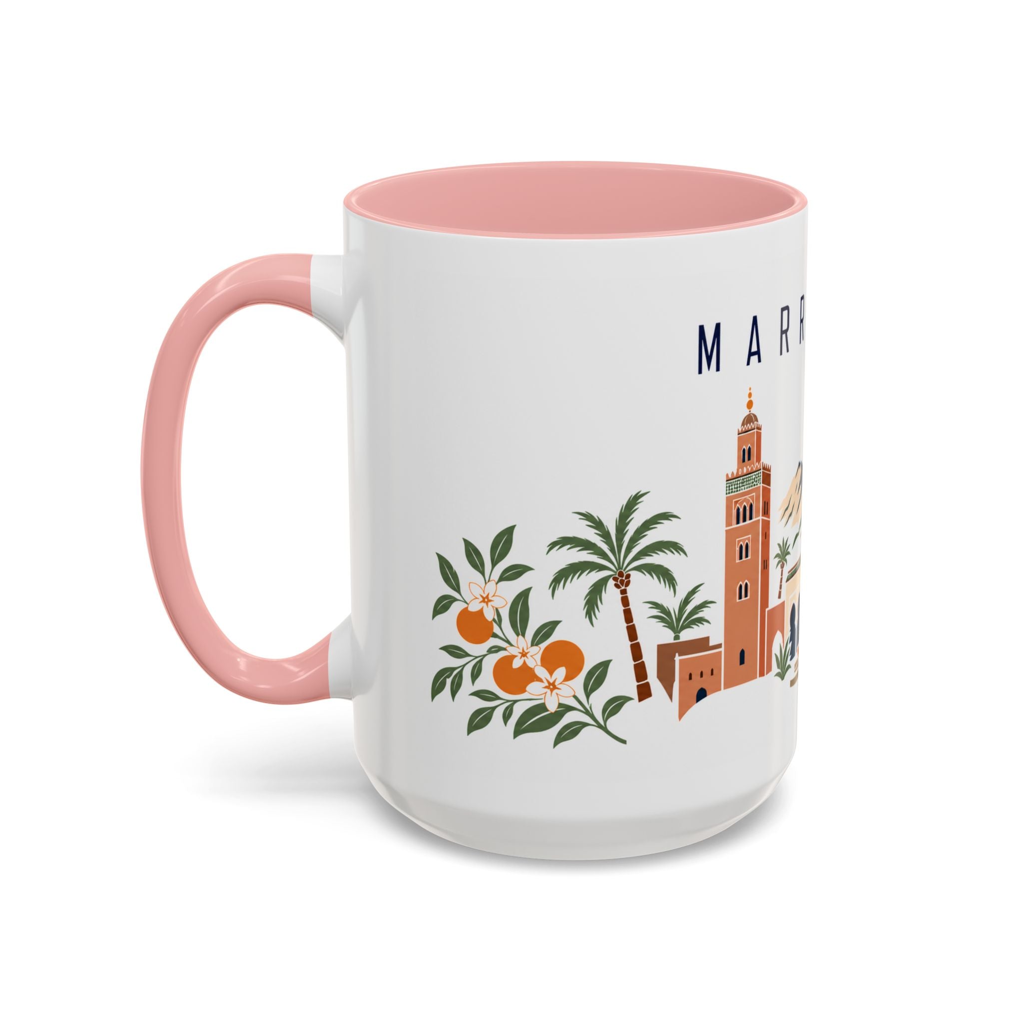 Marrakech Coffee Mug | Morocco Travel Souvenir | Porcelain Decal City Gift | 11oz 15oz Accent Mug