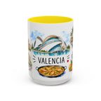 Valencia Illustrated Travel Mug | City Souvenir Accent Coffee Mug | 11oz 15oz Ceramic Cup