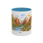Zion National Park Mug | US Travel Souvenir Accent Coffee Mug | 11oz 15oz Ceramic Cup