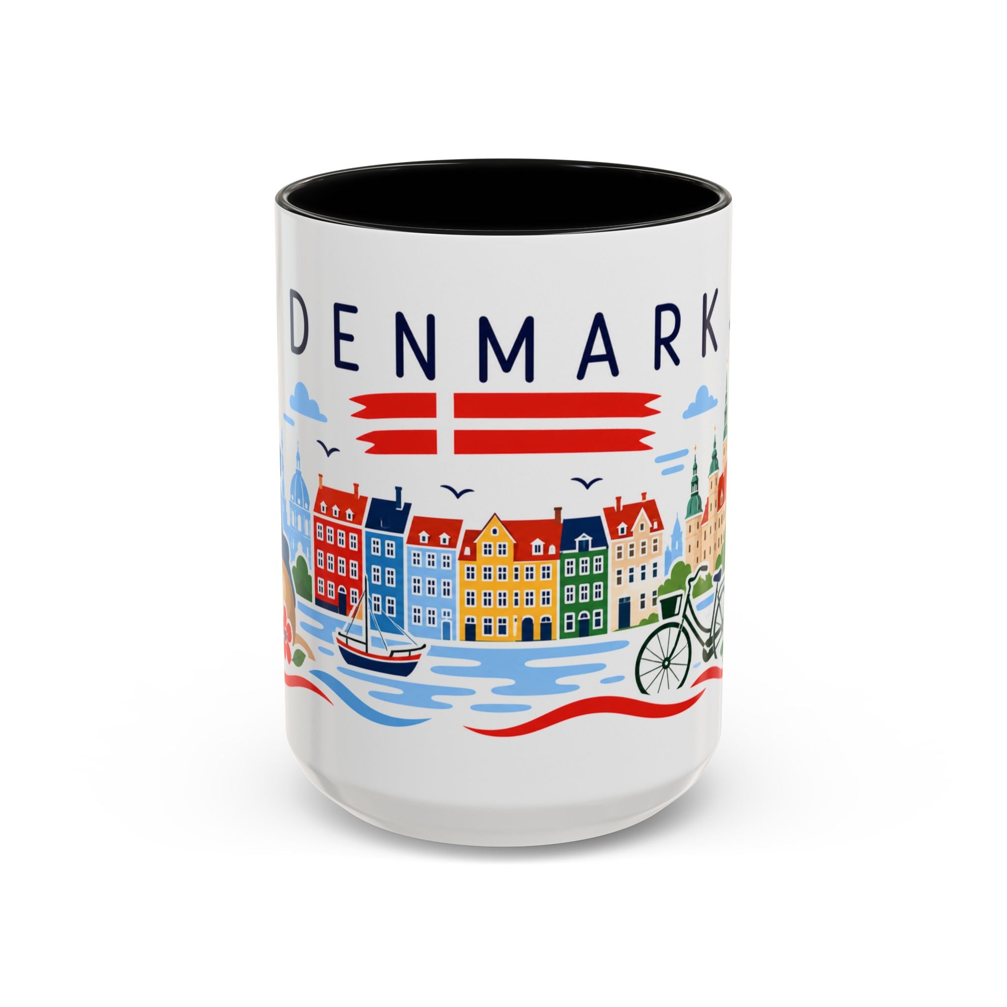 Denmark Coffee Mug | Travel Souvenir Accent Mug | Country Gift Ceramic Cup 11oz 15oz
