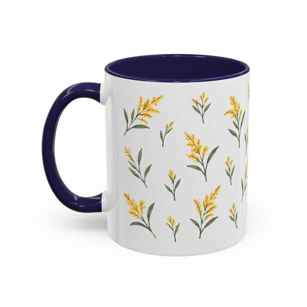 Nebraska Goldenrod Mug, State Flower Floral Coffee Cup, 11oz Botanical Gift