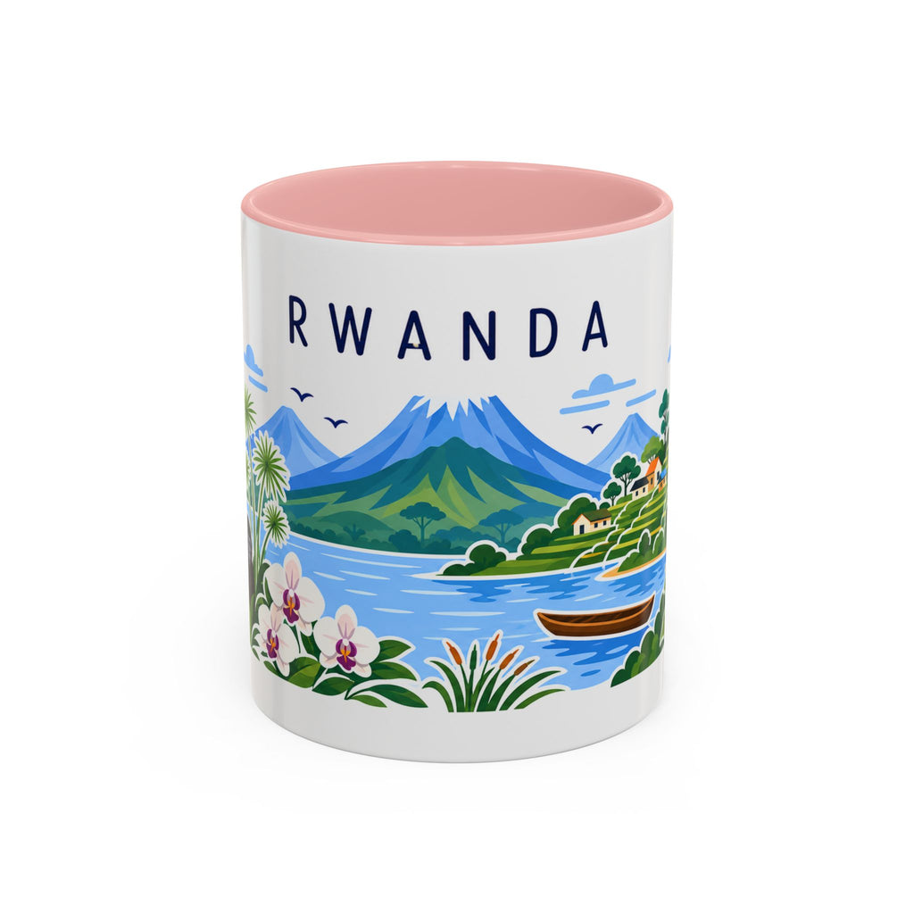 Rwanda Coffee Mug | Travel Souvenir Accent Mug | Country Gift Ceramic Cup 11oz 15oz
