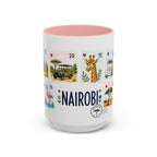 Nairobi Coffee Mug | Postage Stamp Collage Mug | Travel Souvenir Accent Cup 11oz 15oz