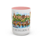 Heidelberg Illustrated Travel Mug | City Souvenir Accent Coffee Mug | 11oz 15oz Ceramic Cup
