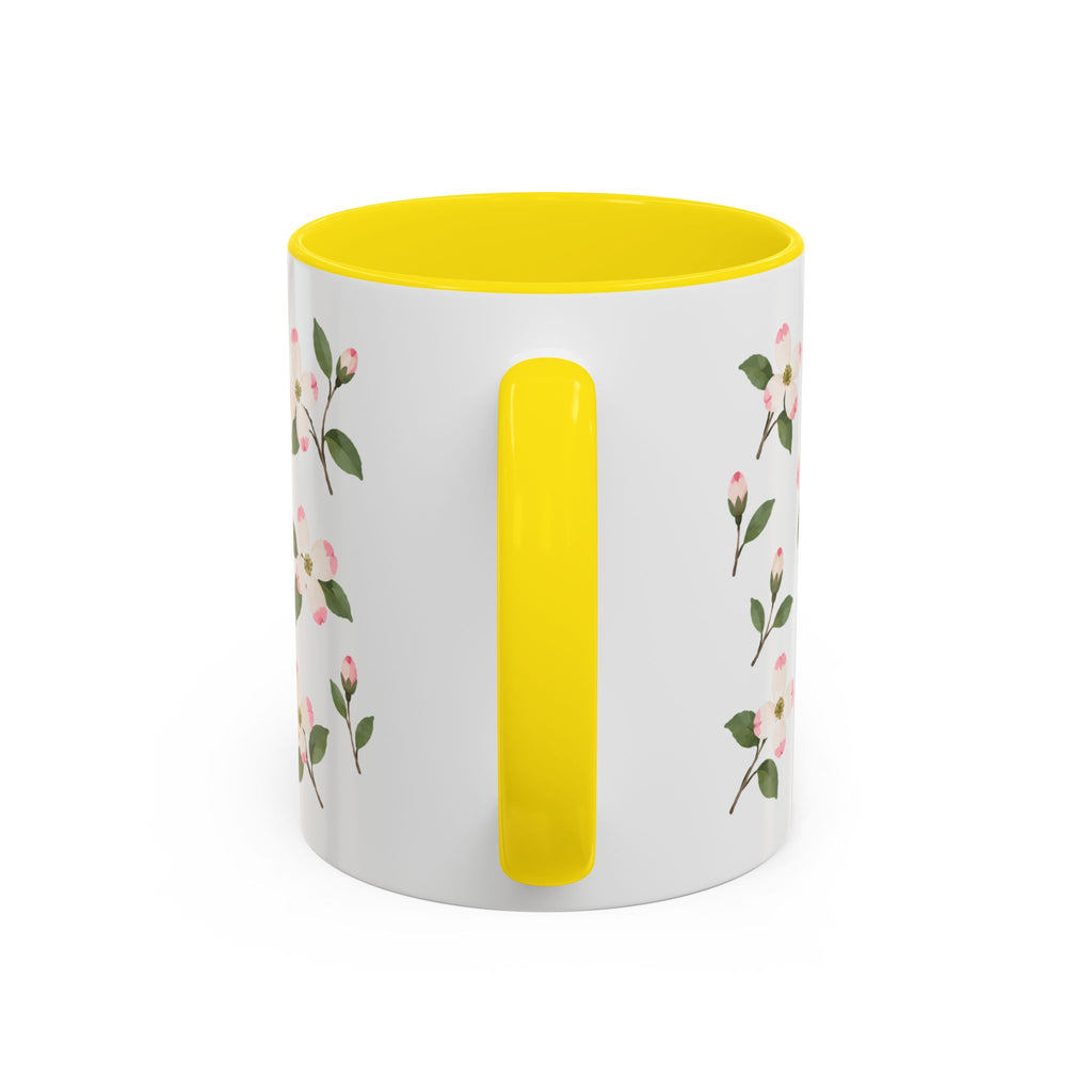 Virginia American Dogwood Mug, State Flower Floral Coffee Cup, 11oz Botanical Gift