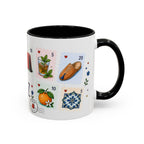 Fez Coffee Mug | Postage Stamp Collage Mug | Travel Souvenir Accent Cup 11oz 15oz