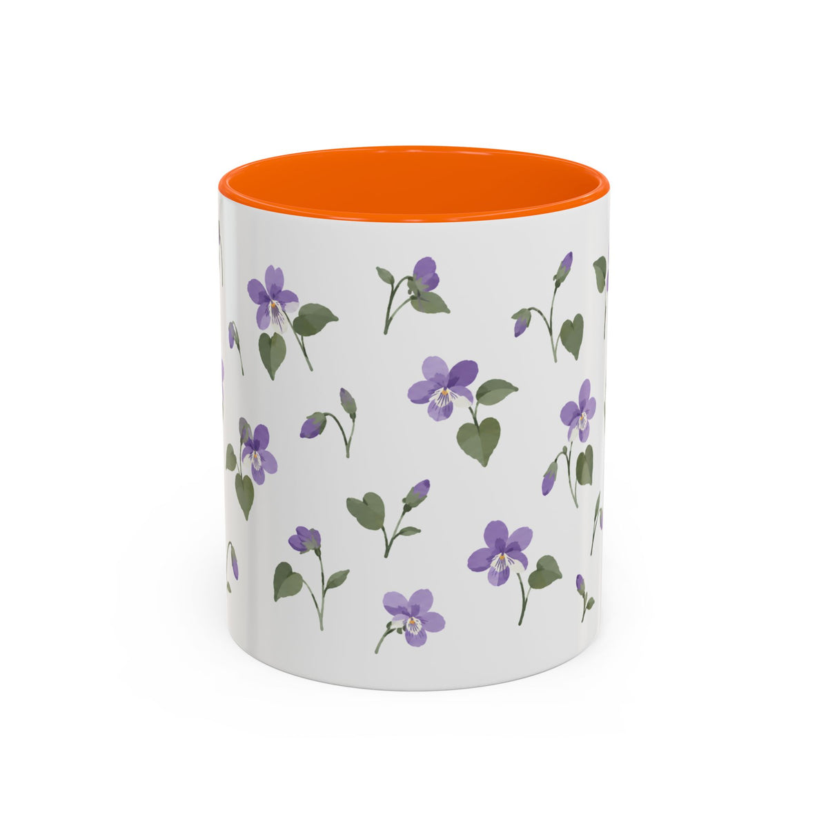 Rhode Island Violet Mug, State Flower Floral Coffee Cup, 11oz Botanical Gift