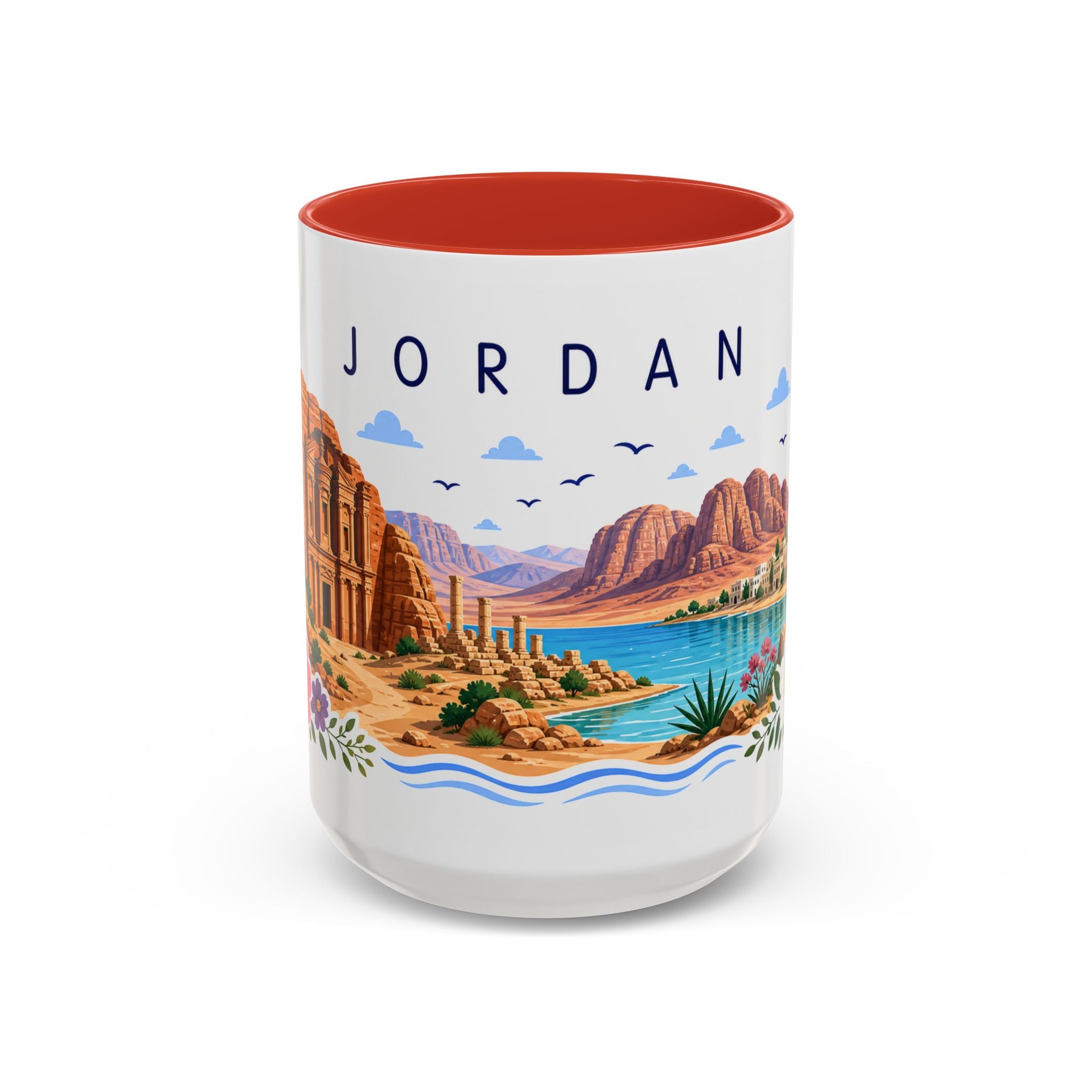 Jordan Coffee Mug | Travel Souvenir Accent Mug | Place Gift Ceramic Cup 11oz 15oz