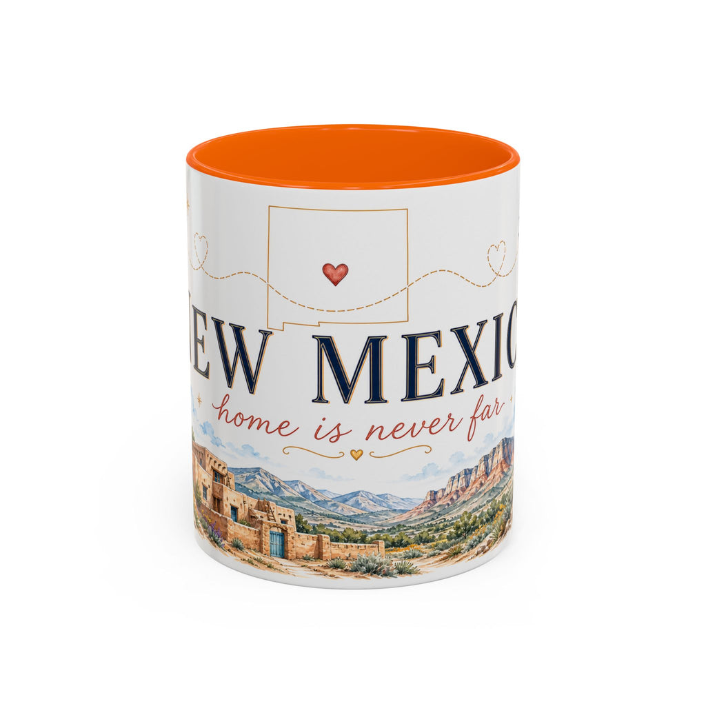 New Mexico State Map Mug | Desert Scenery, Yucca Flower Accent Coffee Cup