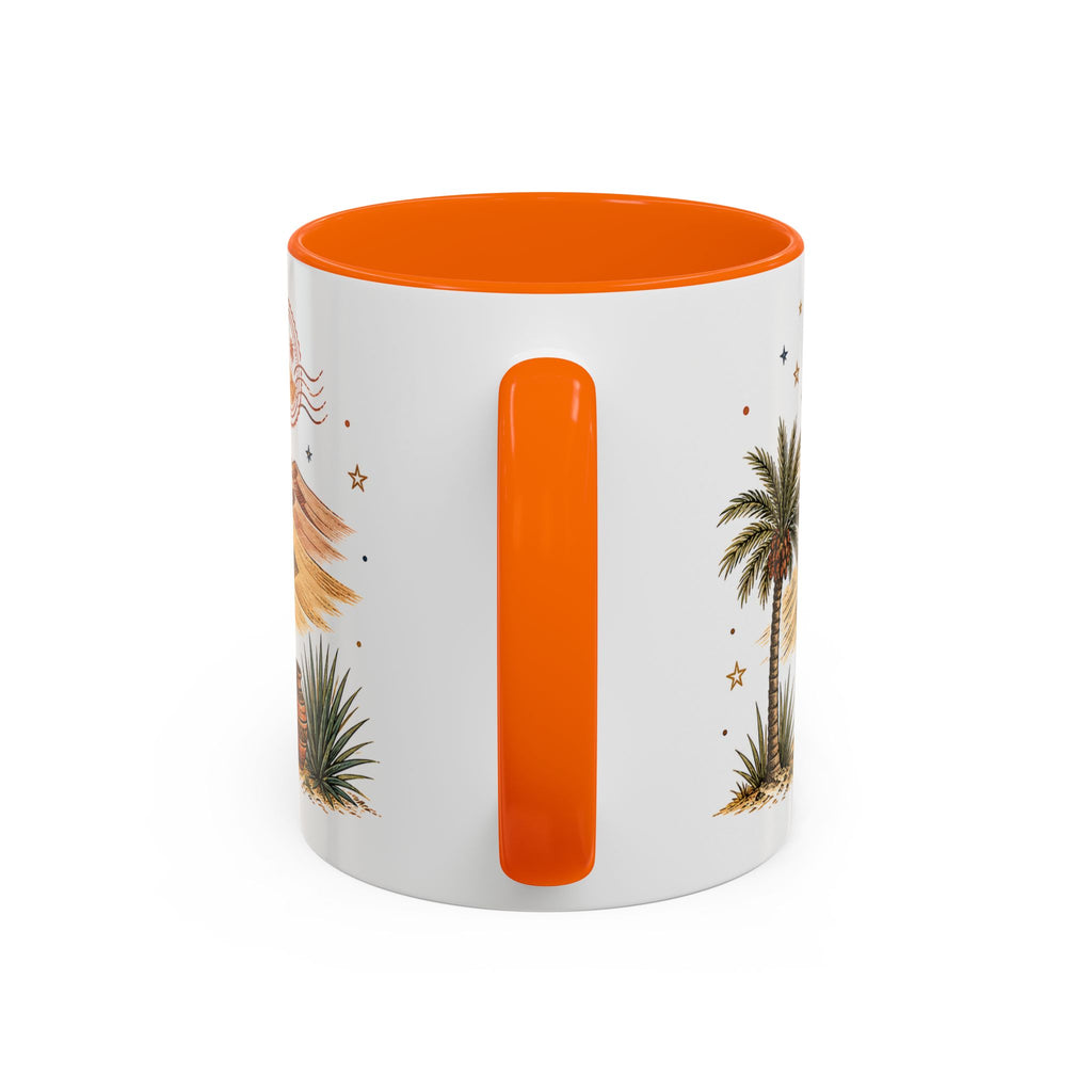 Sahara Dunes Coffee Mug | Travel Destination Souvenir Gift | Accent Color Ceramic 11oz 15oz
