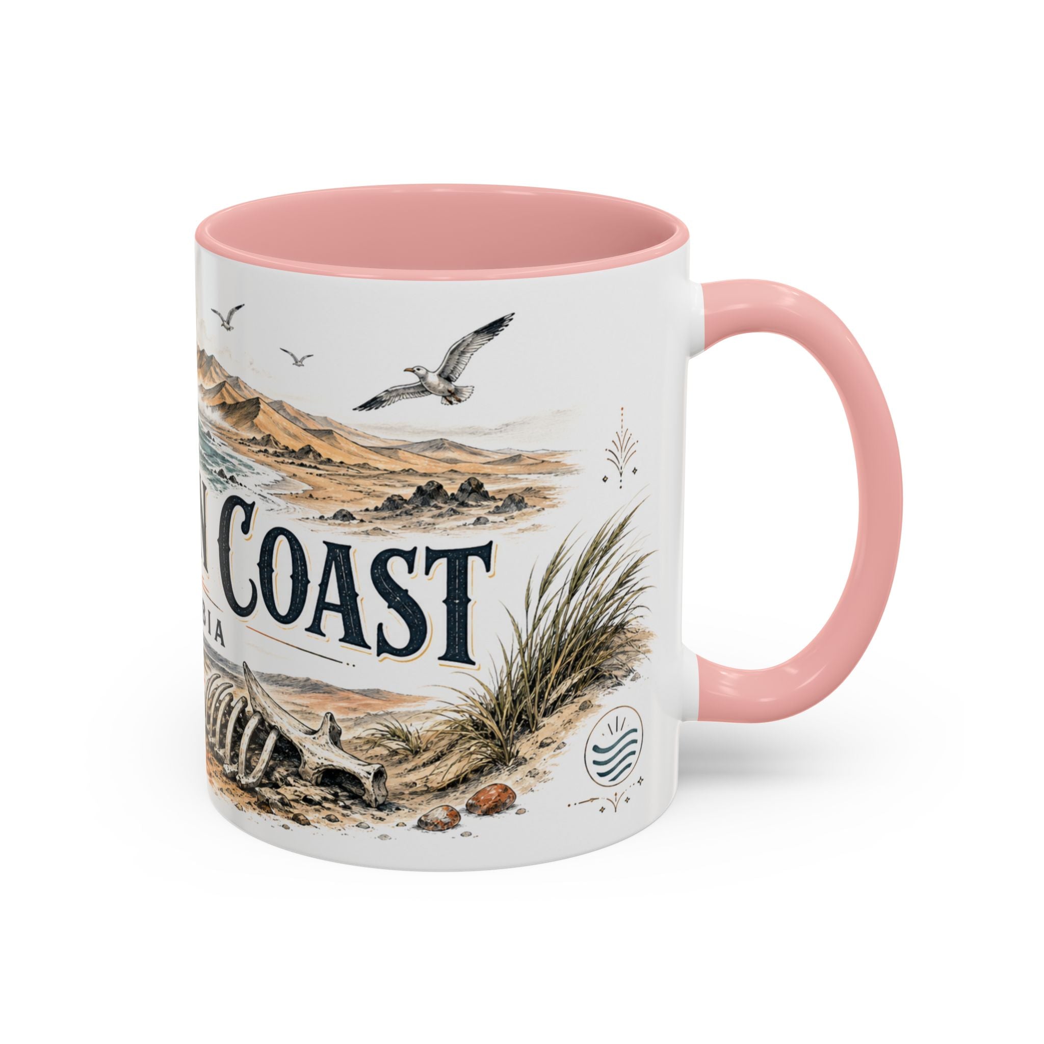 Skeleton Coast Mug, Namibia Travel Souvenir, Bucket List Gift, Accent Ceramic Coffee Mug 11oz 15oz