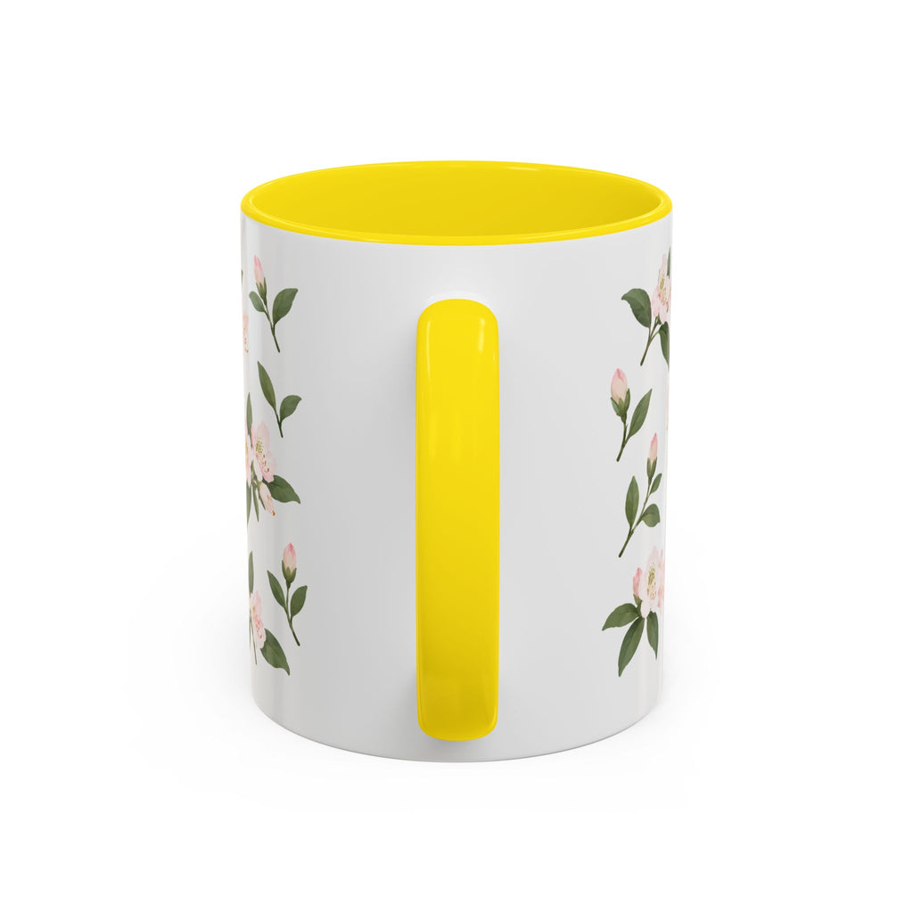 West Virginia Rhododendron Mug, State Flower Floral Coffee Cup, 11oz Botanical Gift