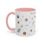 Rocky Mountain National Park Christmas Mug | Watercolor Travel Souvenir | Holiday Gift | Accent Ceramic Coffee Cup 11oz 15oz
