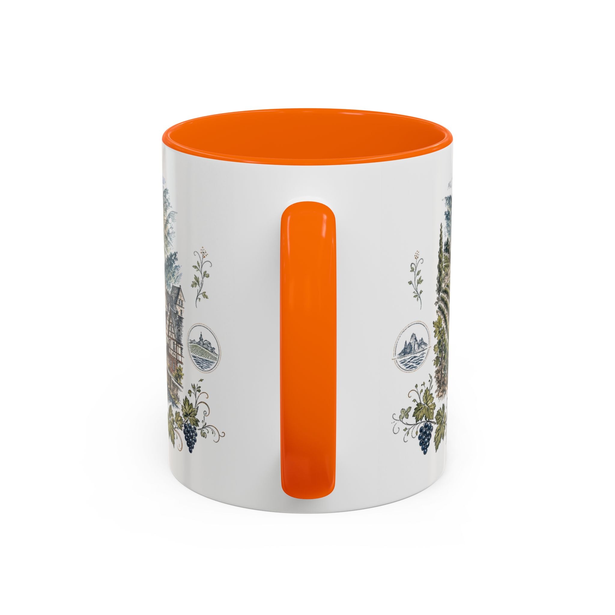 Rhine Valley Mug, Germany Travel Souvenir, Bucket List Gift, Accent Ceramic Coffee Mug 11oz 15oz
