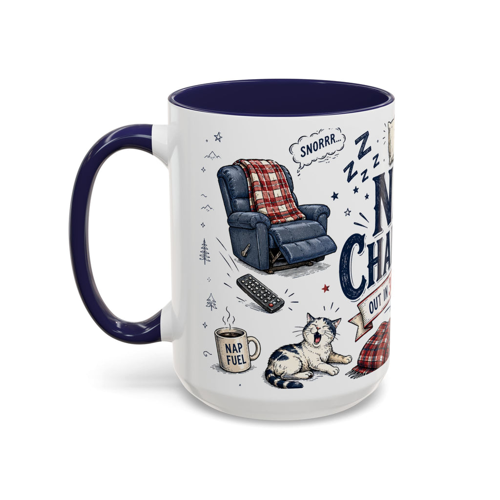 Nap Champion Coffee Mug | Father's Day Gift for Dad | Accent Color Ceramic 11oz 15oz