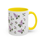 New Hampshire Purple Lilac Mug, State Flower Floral Coffee Cup, 11oz Botanical Gift