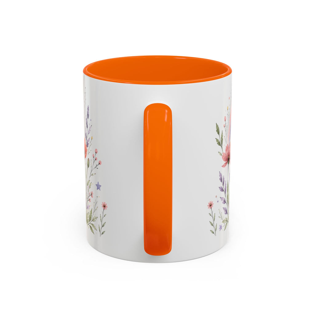Personalized Kindergarten Teacher Mug | Custom Name Wildflower Rainbow Cup | Back to School Gift