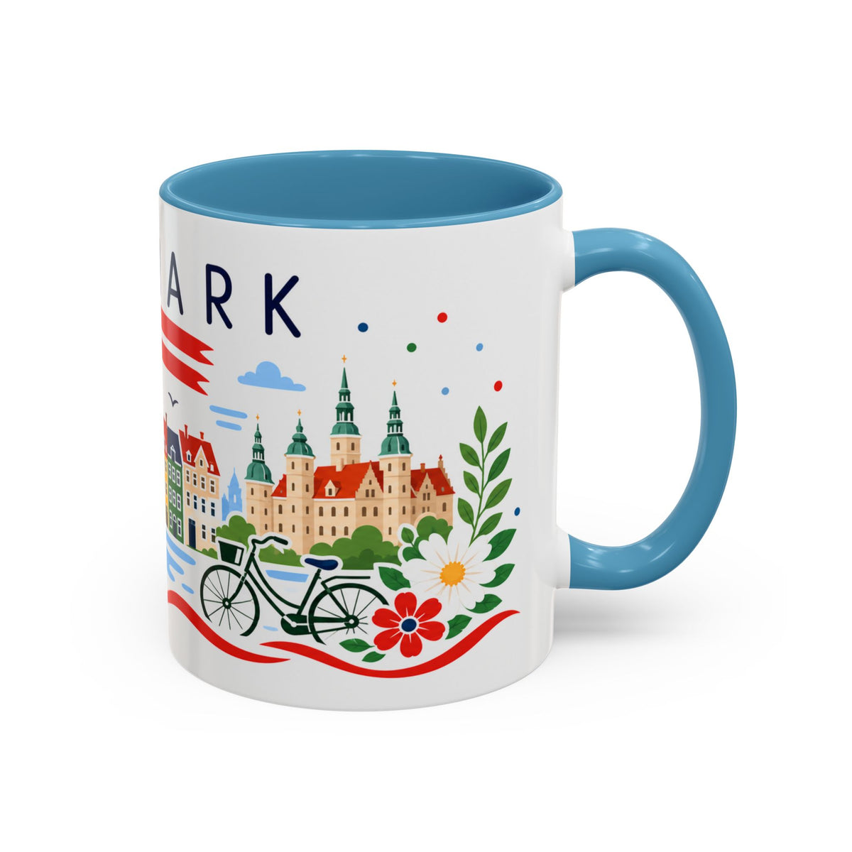 Denmark Coffee Mug | Travel Souvenir Accent Mug | Country Gift Ceramic Cup 11oz 15oz