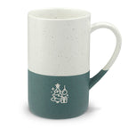 Christmas Engraved Mug, Christmas Tree Gift, 13oz Speckled Ceramic Coffee Cup, Holiday Gift