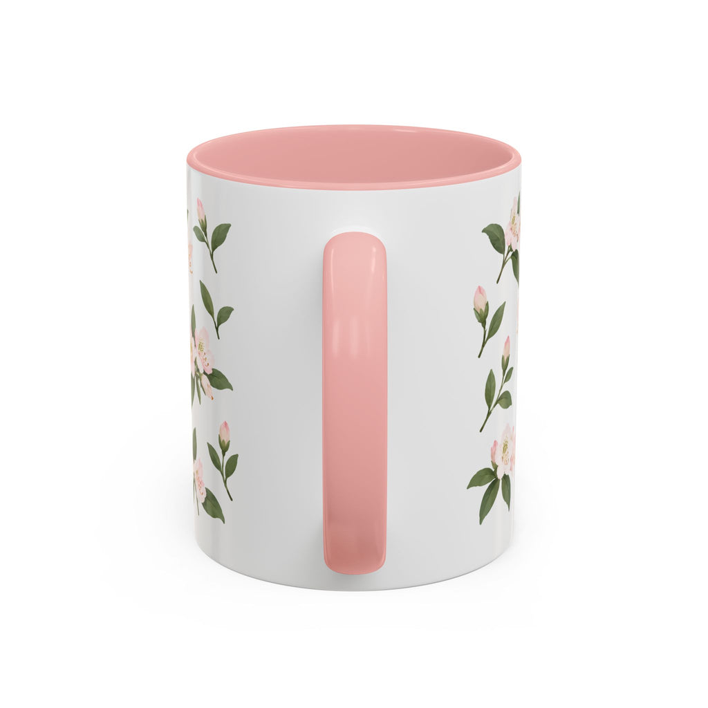 West Virginia Rhododendron Mug, State Flower Floral Coffee Cup, 11oz Botanical Gift