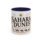 Sahara Dunes Coffee Mug | Travel Destination Souvenir Gift | Accent Color Ceramic 11oz 15oz