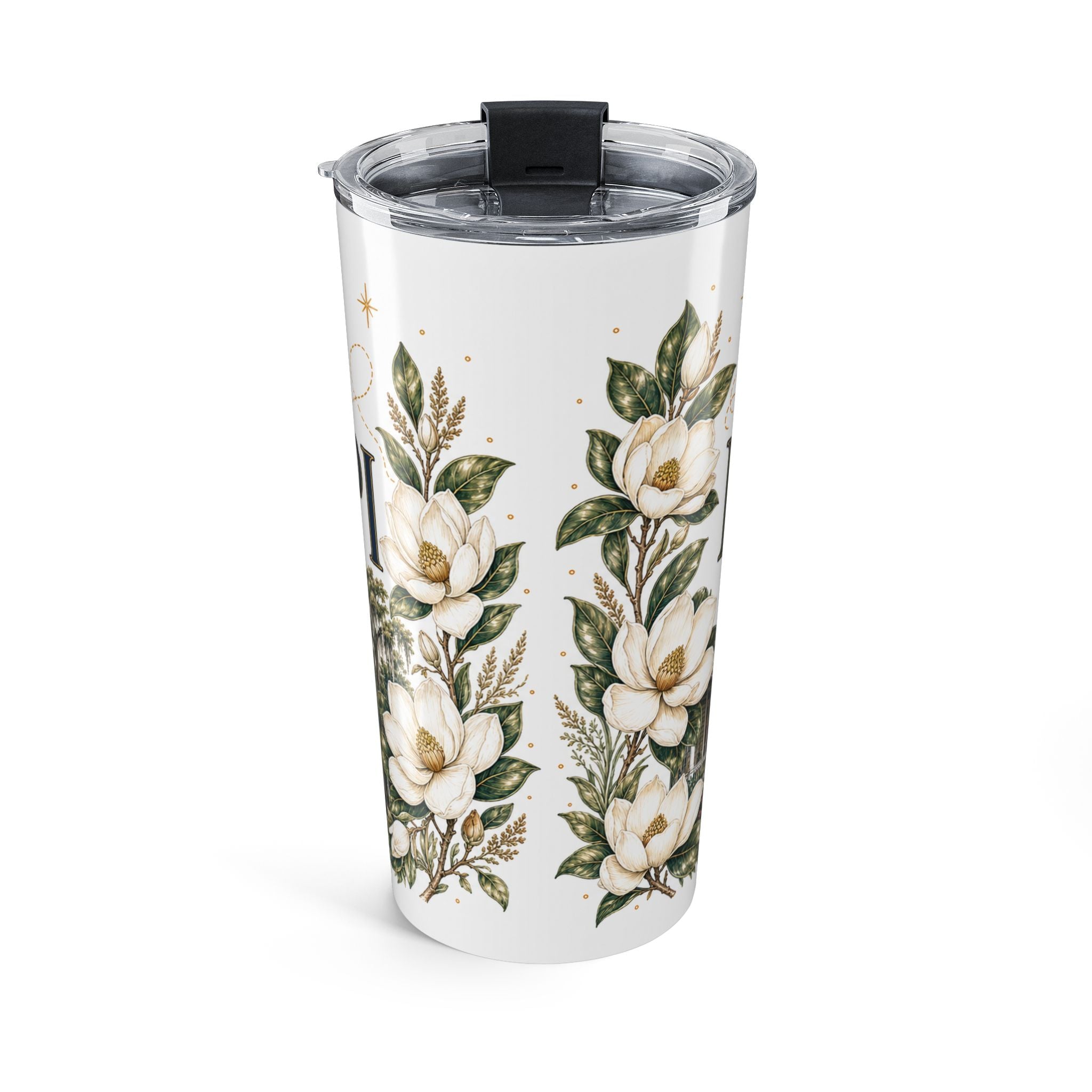 Mississippi State Flower 20oz Tumbler | Magnolia Botanical State Flower Gift | Insulated Stainless Steel Travel Cup
