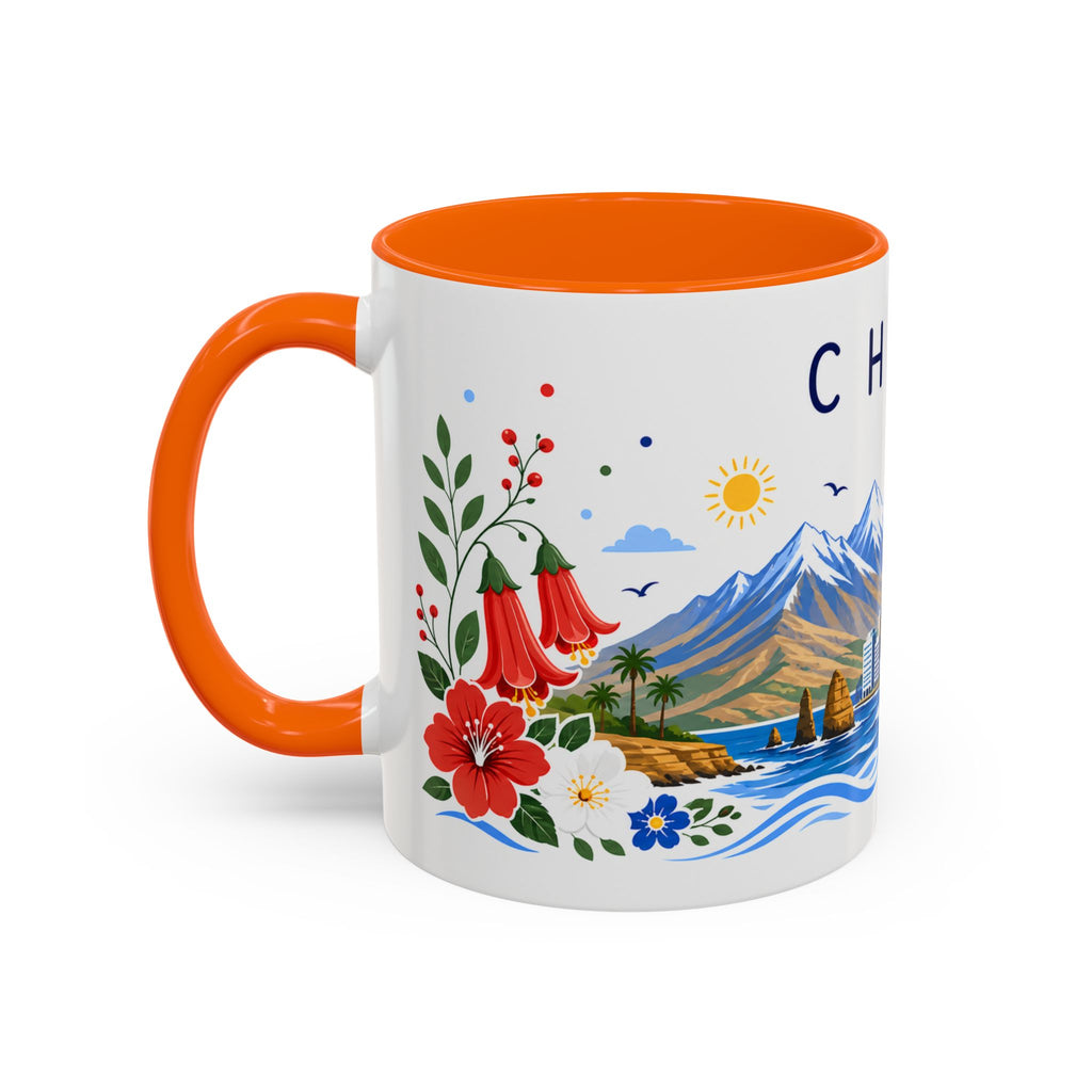 Chile Coffee Mug | Travel Souvenir Accent Mug | Place Gift Ceramic Cup 11oz 15oz