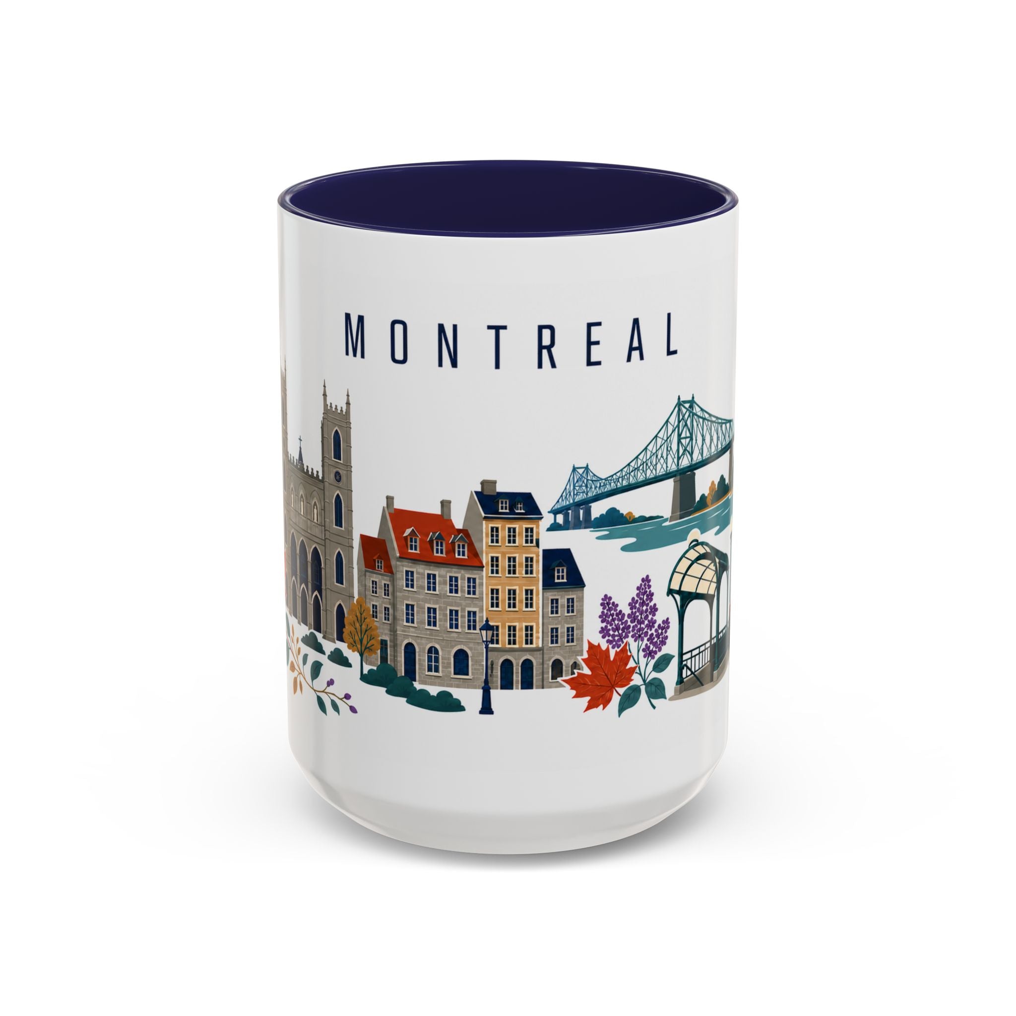 Montreal Coffee Mug | Canada Travel Souvenir | Porcelain Decal City Gift | 11oz 15oz Accent Mug