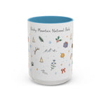 Rocky Mountain National Park Christmas Mug | Watercolor Travel Souvenir | Holiday Gift | Accent Ceramic Coffee Cup 11oz 15oz
