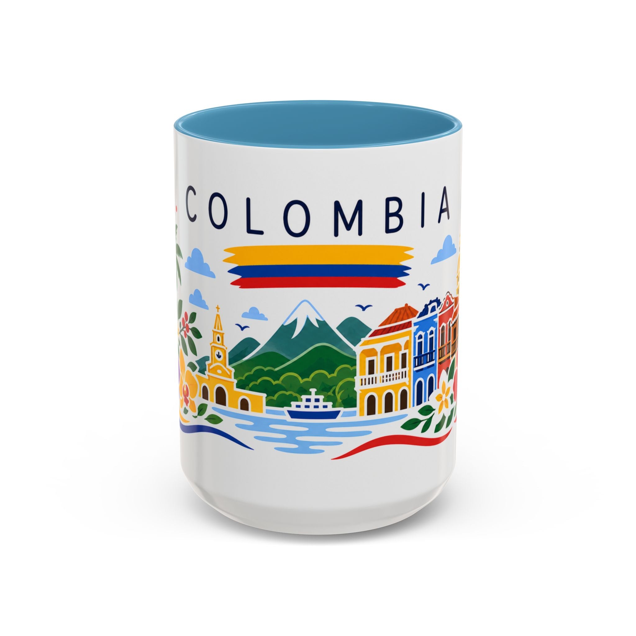 Colombia Coffee Mug | Travel Souvenir Accent Mug | Country Gift Ceramic Cup 11oz 15oz