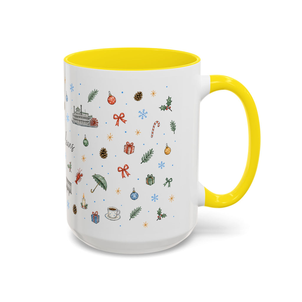 New Orleans Christmas Mug | Watercolor City Souvenir, Travel Gift (11oz/15oz)