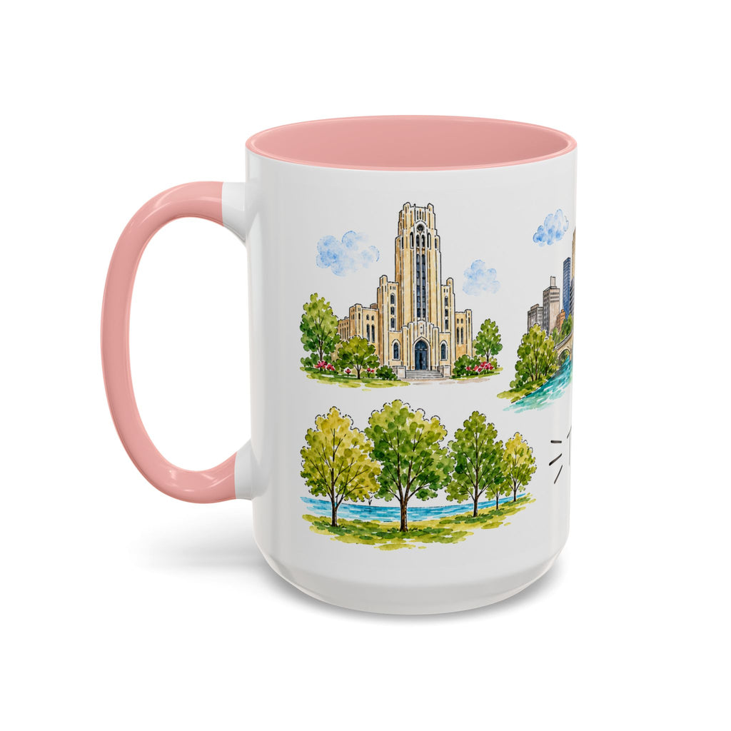 Tulsa Illustrated Travel Mug | City Souvenir Accent Coffee Mug | 11oz 15oz Ceramic Cup