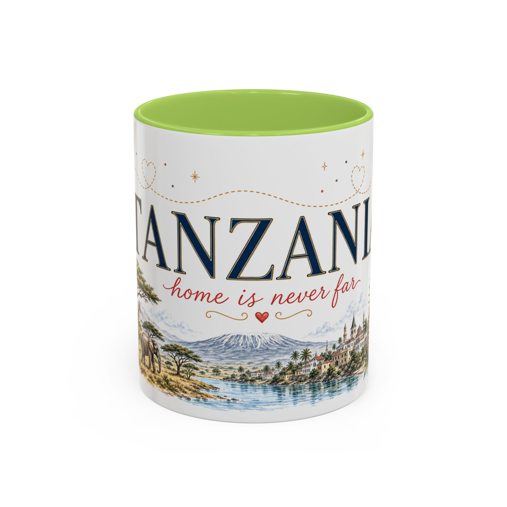 Tanzania Home Country Mug | Moving Away Gift | Long Distance Friendship | 11 oz 15 oz Accent Mug