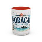 Boracay Coffee Mug | Travel Destination Souvenir Gift | Accent Color Ceramic 11oz 15oz