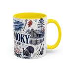 Great Smoky Mountains Coffee Mug | National Park Hiking Gift | Accent Color Ceramic 11oz 15oz