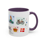 Copenhagen Coffee Mug | Postage Stamp Collage Mug | Travel Souvenir Accent Cup 11oz 15oz