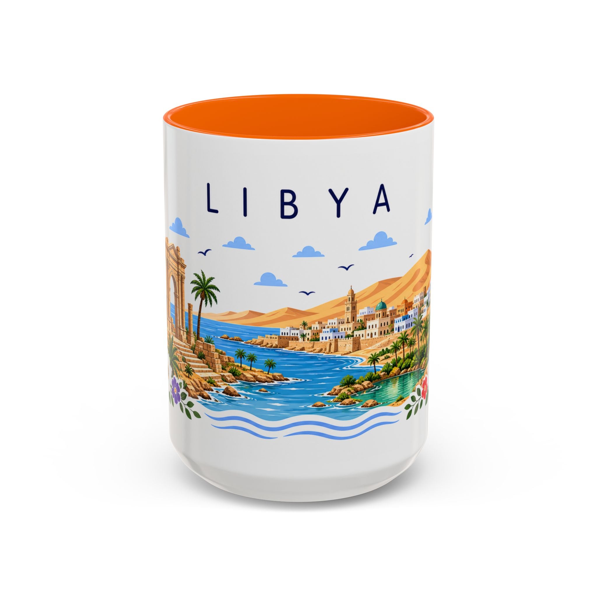 Libya Coffee Mug | Travel Souvenir Accent Mug | Place Gift Ceramic Cup 11oz 15oz