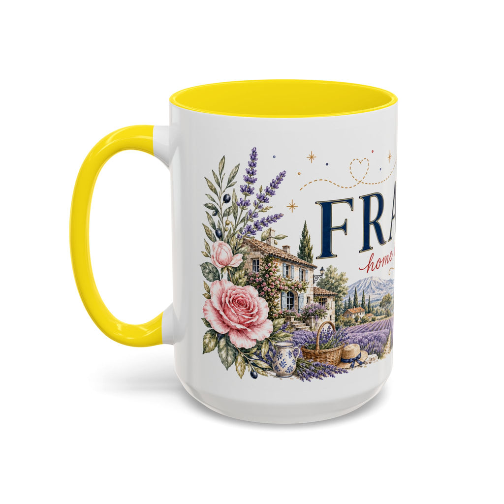 France Home Country Mug | Moving Away Gift | Long Distance Friendship | 11 oz 15 oz Accent Mug