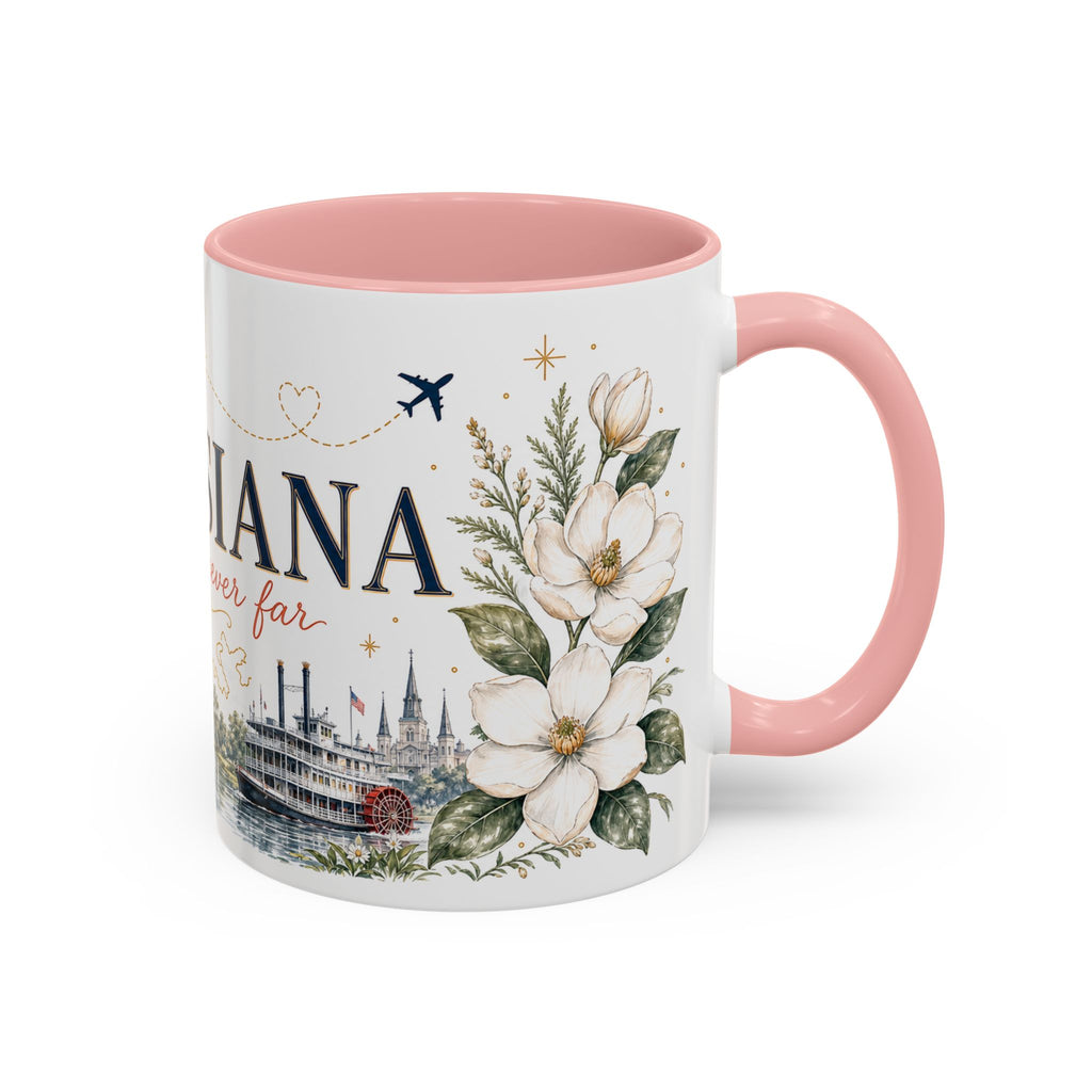 Louisiana Home State Mug | Moving Away Gift | Long Distance Friendship Coffee Cup | 11oz 15oz Accent Mug