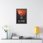 Big Bend National Park Framed Poster | Vintage Travel Wall Art | Black Walnut White Frame | 16x24 20x30
