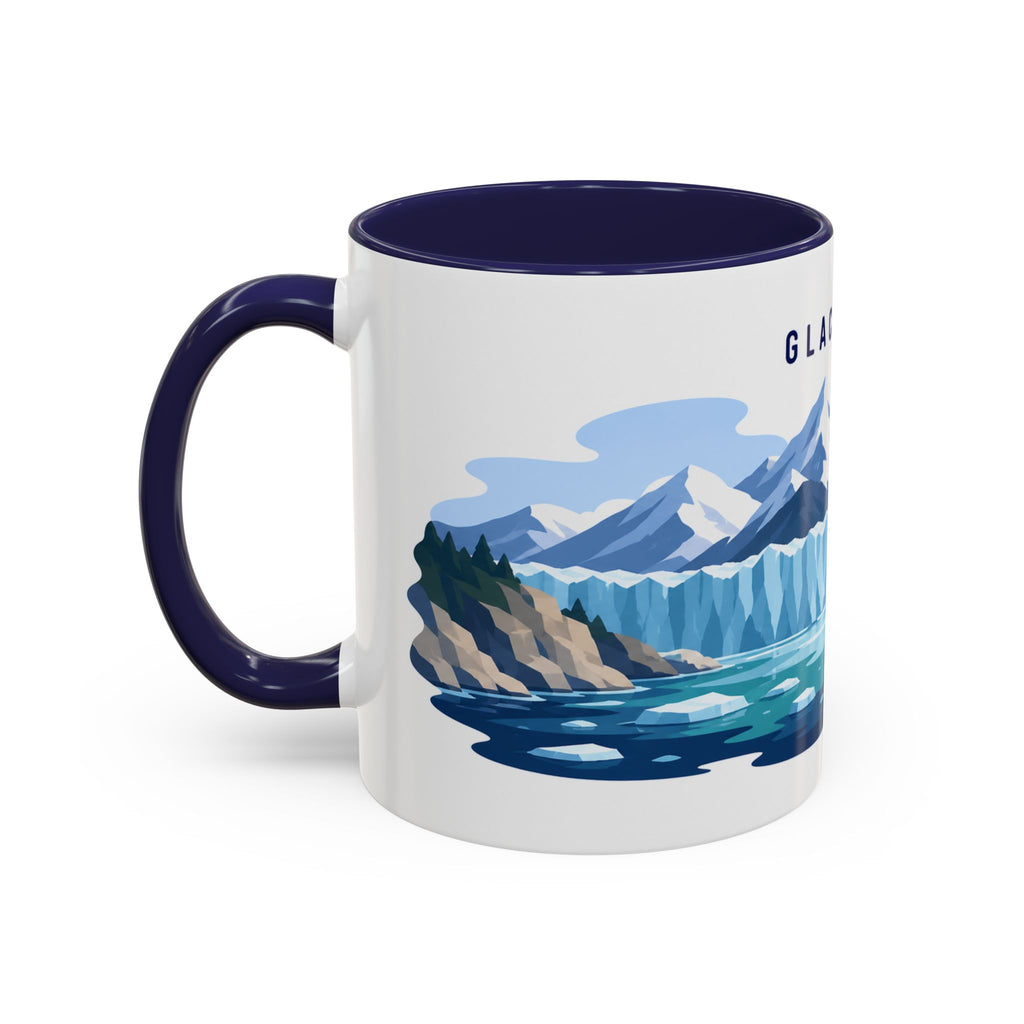 Glacier Bay National Park Coffee Mug | Solid Color Block Park Souvenir | 11oz 15oz Accent Mug